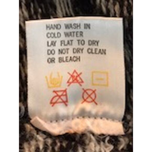 Esprit Sweater Small Womens Vintage Wool Blend Gray Black Geometric Design - Picture 8 of 8